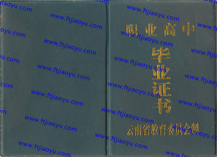 云南省高中毕业证样本