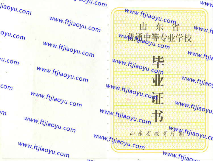 山东省中专毕业证样本