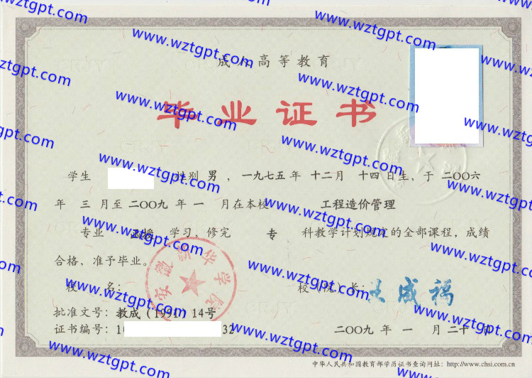 安徽新华学院毕业证样本