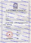 天津市上仓中学高中毕业证样本