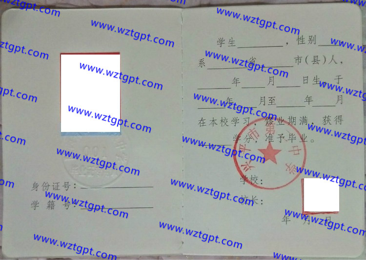 兴平市第二中学高中毕业证样本