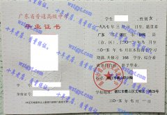湛江市霞山职业高级中学毕业证样本