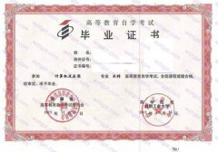合肥工业大学自考毕业证样本